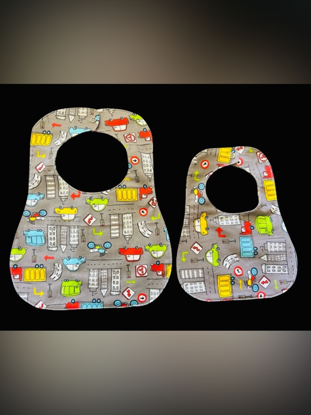 Gray City Vehicles Baby Bibs - Kids Accessories